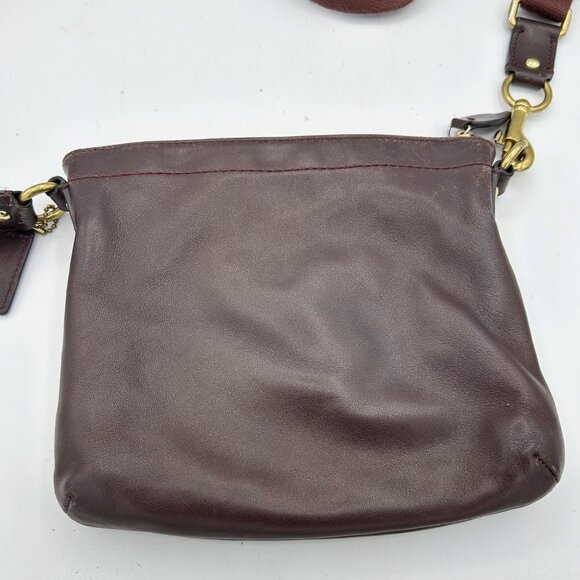 Coach Penelope Brown Leather Swingpack Crossbody Bag Purse Turn Lock Women's - Picture 5 of 7